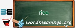 WordMeaning blackboard for rico